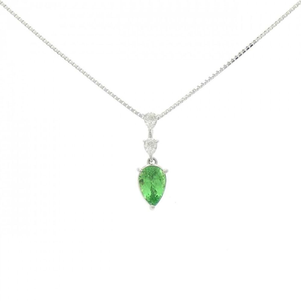 Tasaki Garnet Diamond Au750 Necklace